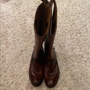 New WOT brown FRYE Riding boots, extended calf 8.5